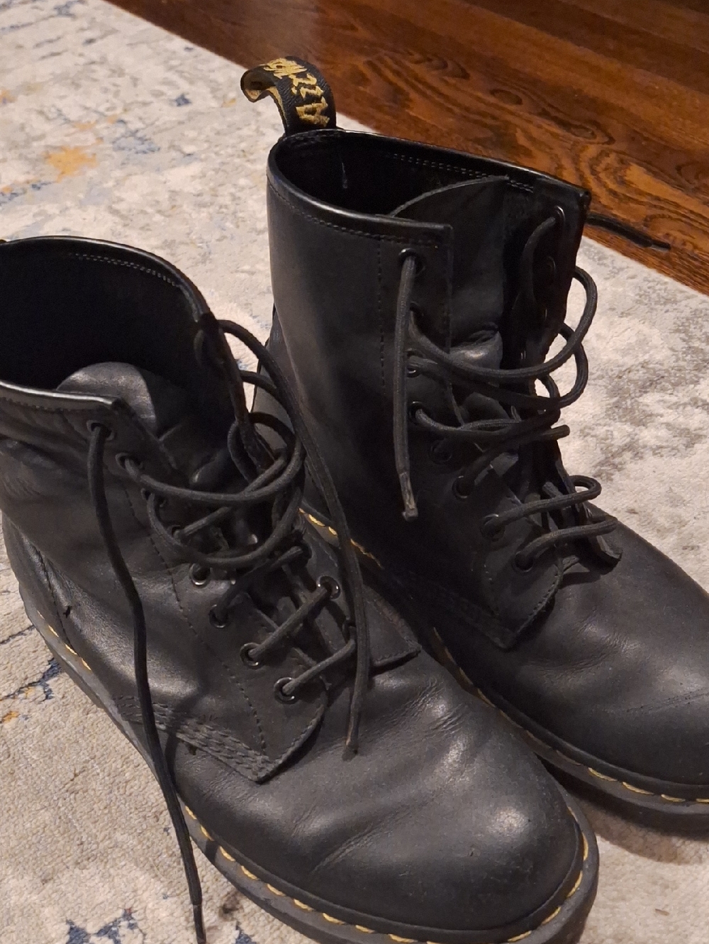 Men's Black Leather Dr Martens